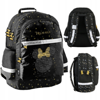 Viackomorový školský batoh Paso čierny, Odtiene žltej a zlatej, Multicolor, 19 rokov